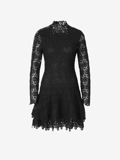 Simkhai Joy Guipure Lace Mini Dress In Black