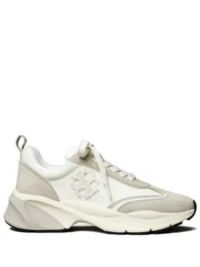 Tory Burch Multicolor Fabric And Suede Good Luck Sneakers In White