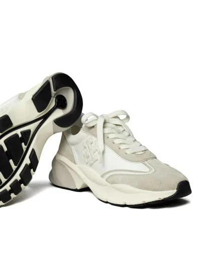 Tory Burch Multicolor Fabric And Suede Good Luck Sneakers In White