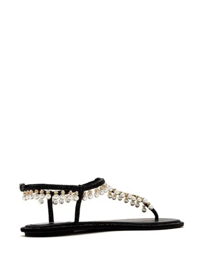 René Caovilla Rene Caovilla Diana Pearls Sandals In Black