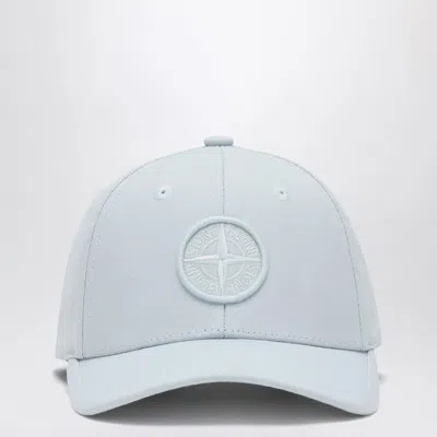 Stone Island Compass-embroidered Cap In Light Blue