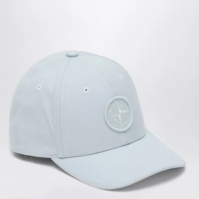 Stone Island Compass-embroidered Cap In Light Blue