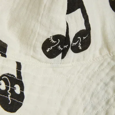 Mini Rodini White Hat With Musical Notes In Pattern