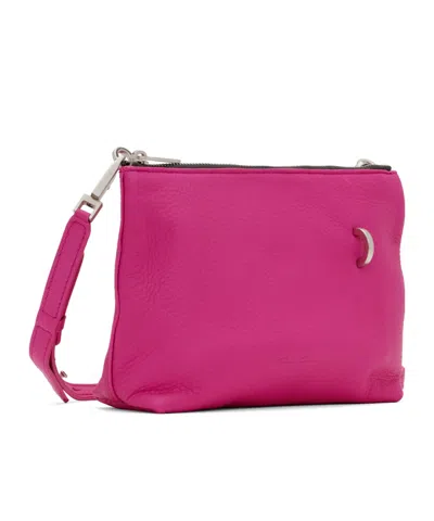 Rick Owens Adri D-loop Detail Leather Crossbody Bag In Rose Pink