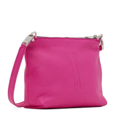 Rick Owens Adri D-loop Detail Leather Crossbody Bag In Rose Pink