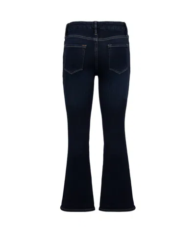 Frame Cropped Stretch Cotton Jeans In Black