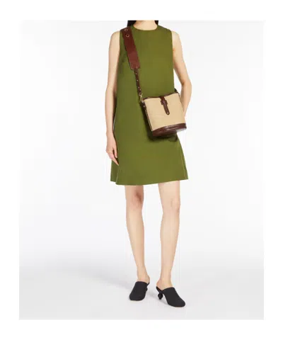 Weekend Max Mara Vasaio Coloniale Bucket Bag In Nude