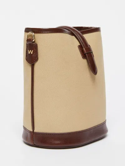 Weekend Max Mara Vasaio Coloniale Bucket Bag In Nude