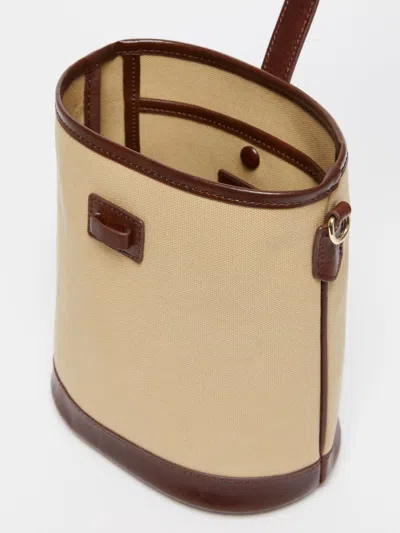 Weekend Max Mara Vasaio Coloniale Bucket Bag In Nude