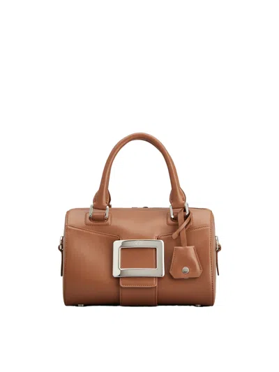 Roger Vivier Women's Belle Vivier Bowling Bag In Brown
