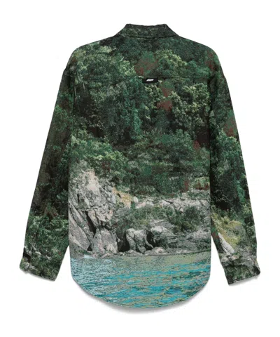 Msgm Printed Shirt In Multicolor