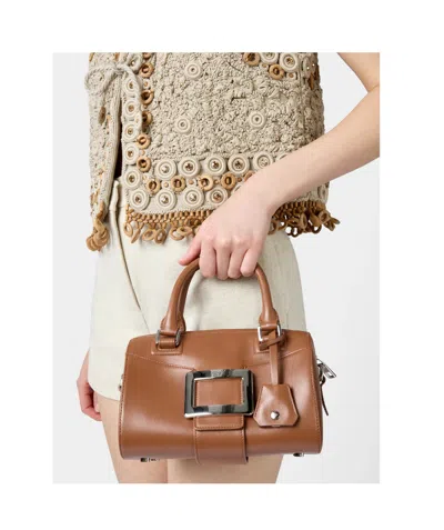 Roger Vivier Women's Belle Vivier Bowling Bag In Brown