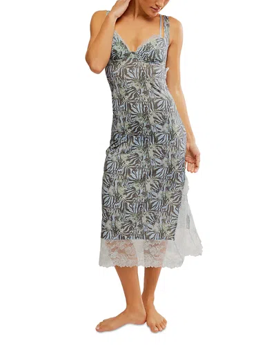 Free People Party Crasher Midi Slip In Seafoam Combo