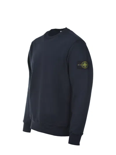 Stone Island Lightweight Wool Crew Neck Pullover In Black