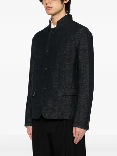 Forme D'expression Stand Up-collar Jacket In Black