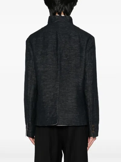 Forme D'expression Stand Up-collar Jacket In Black