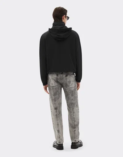 Ferrari Nylon Windbreaker Jacket In Black