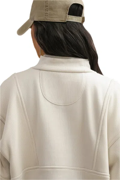 Joah Brown Retro Half Zip In Neutral