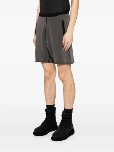 Label Under Construction Cotton Shorts In Black