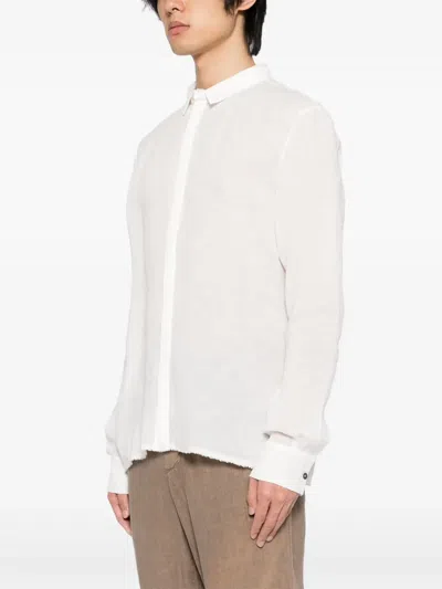 Label Under Construction Linen Shirt In White
