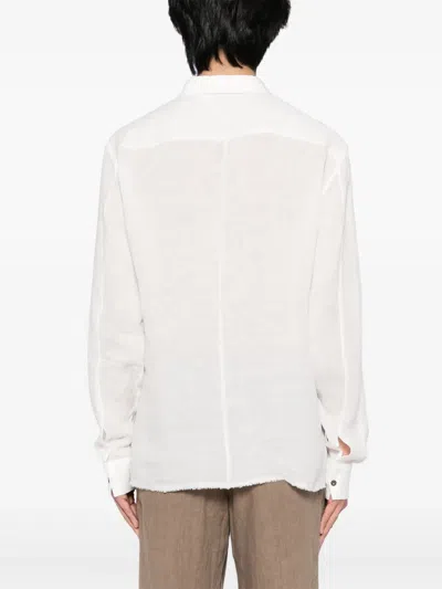 Label Under Construction Linen Shirt In White