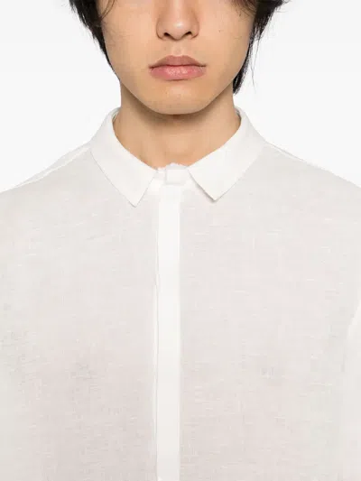 Label Under Construction Linen Shirt In White
