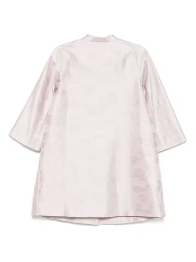 Shiatzy Chen Jacquard Coat In Purple