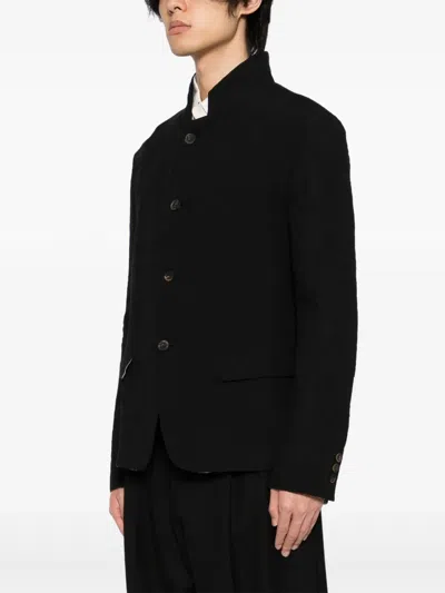 Forme D'expression Stand Up-collar Jacket In Black