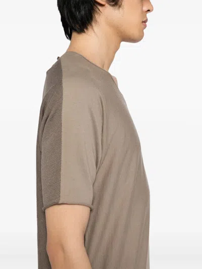 Label Under Construction Cotton T-shirt In Brown