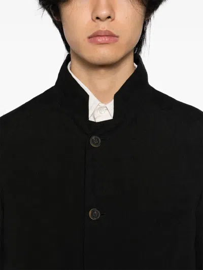 Forme D'expression Stand Up-collar Jacket In Black
