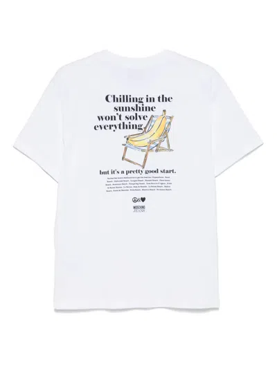 Moschino T-shirt With Print In White