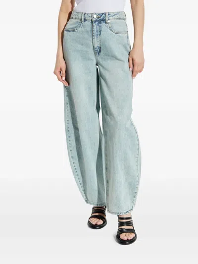 Gestuz Logo-patch Jeans In Blue