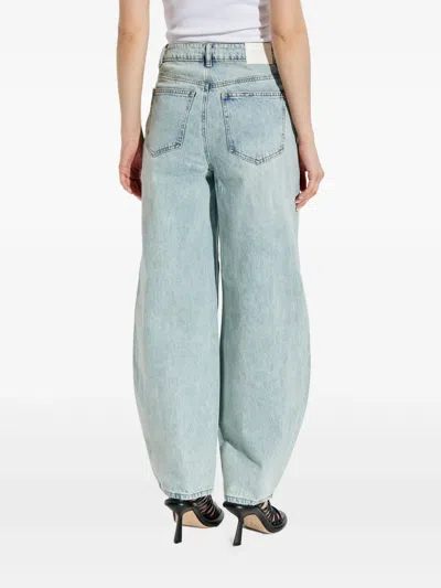 Gestuz Logo-patch Jeans In Blue