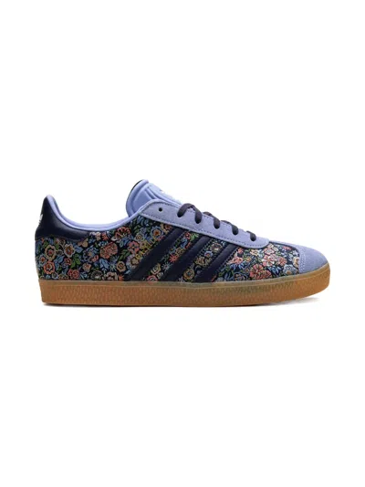 Adidas Originals X Liberty London Gazelle "floral Embroidery" Sneakers In Blue