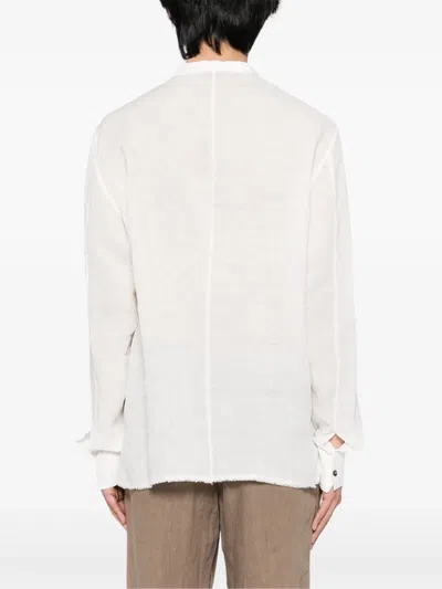 Label Under Construction Linen Shirt In White