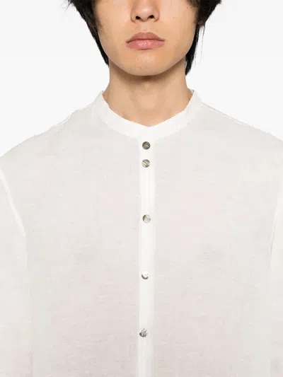Label Under Construction Linen Shirt In White