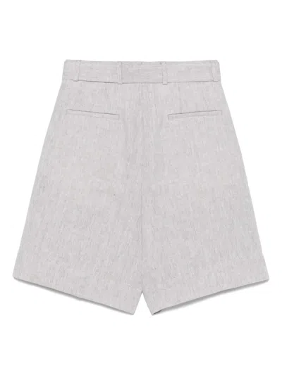 Officine Generale Officine Générale Dalva Short Natural Linen In Neutrals