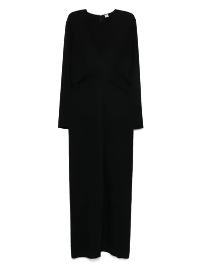 Totême Slouch-waist Maxi Dress In Black