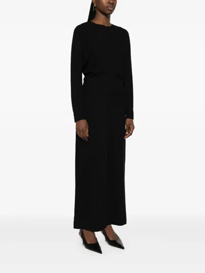 Totême Slouch-waist Maxi Dress In Black