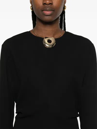 Totême Slouch-waist Maxi Dress In Black