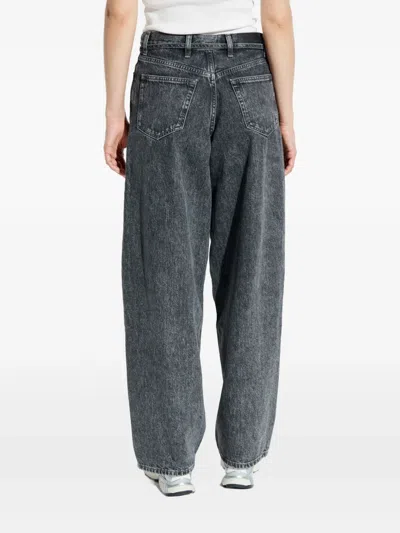 Samsoe & Samsoe Logo-patch Jeans In Grey