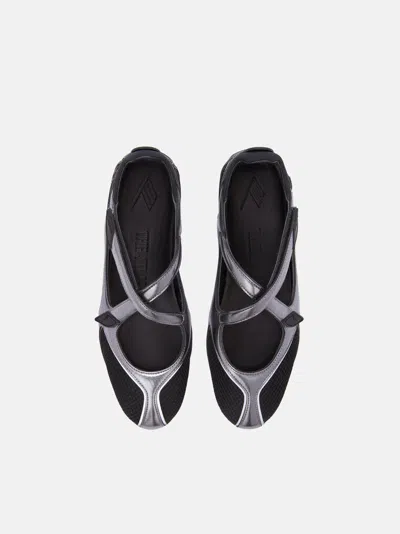 Attico Flat Shoes Blacks And Greys In Black