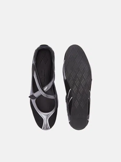 Attico Flat Shoes Blacks And Greys In Black