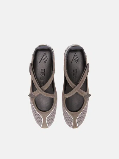 Attico Floor 01 Flat Ballerina In Gray