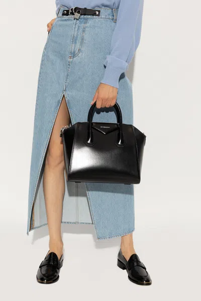Givenchy Borsa A Mano Antigona Piccola In Pelle Cioccolato  Donna In Black