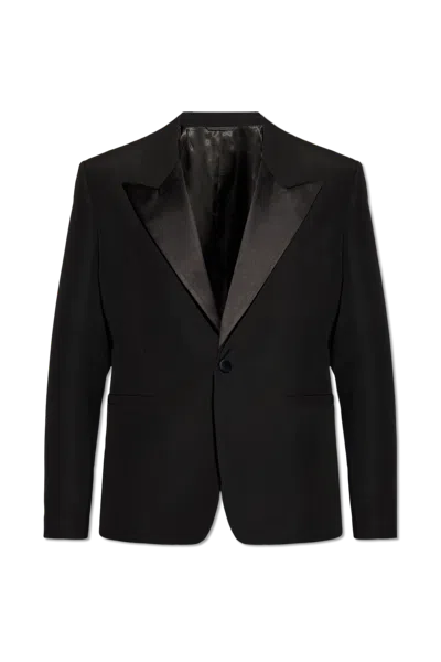 Givenchy 'satin Lapel' Tailored Fit Blazer In Black
