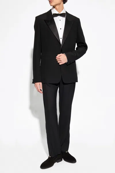 Givenchy 'satin Lapel' Tailored Fit Blazer In Black
