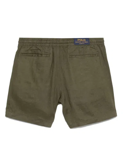 Polo Ralph Lauren Linen Shorts In Green