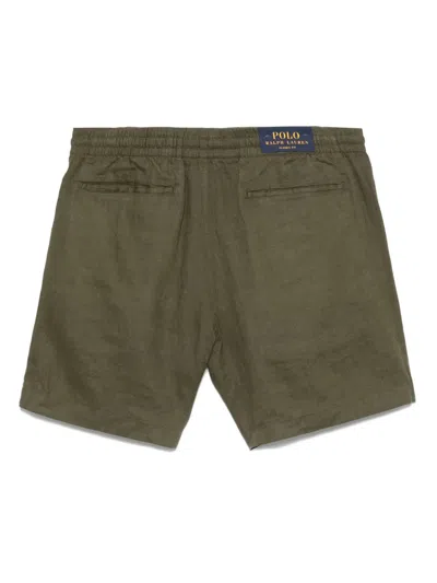 Polo Ralph Lauren Linen Shorts In Green