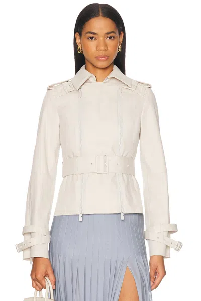 Burberry Bonded Cotton Trench Jacket In Sail